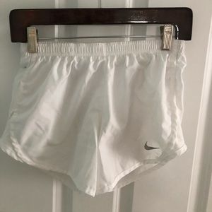 white nike shorts